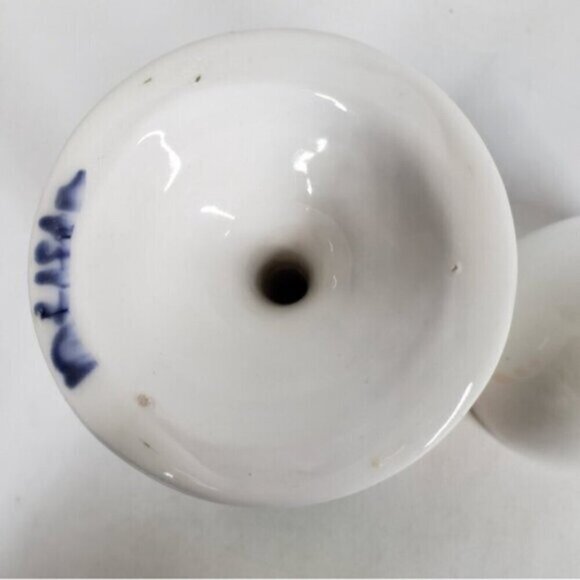 Hand Painted Ceramic Wine Glasses Goblets 12 oz White Glazed Botanical S… - Picture 10 of 13